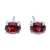 Garnet stud earrings, 'Fiery Marvel' - Faceted Garnet Stud Earrings from Thailand (image 2a) thumbail
