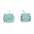 Emerald stud earrings, 'Verdant Marvel' - Faceted Emerald Stud Earrings from Thailand (image 2a) thumbail