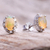 Opal stud earrings, 'Bright Ovals' - Oval Opal Stud Earrings from Thailand (image 2) thumbail