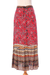 Rayon skirt, 'Fantastic Floral Garden' - Rayon Skirt with Printed Floral Motifs from Thailand (image 2c) thumbail