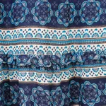 Rayon skirt, 'Fascinating Night' - Floral Motif Printed Rayon Skirt from Thailand