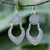 Sterling silver dangle earrings, 'Moon Phase' - Karen Hill Tribe Silver Dangle Earrings from Thailand