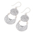 Silver dangle earrings, 'Crescent Love' - Karen Silver Crescent Dangle Earrings from Thailand