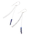 Lapis lazuli dangle earrings, 'Bright Curve' - Modern Lapis Lazuli Beaded Dangle Earrings from Thailand (image 2c) thumbail