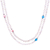 Lange Halskette aus Zuchtperlen und Chalcedon - Lange Halskette aus Zuchtperlen und Edelsteinsträngen
