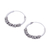 Sterling silver hoop earrings, 'Thai Tradition' (set of 3) - Wave Pattern Sterling Silver Hoop Earrings (Set of 3)