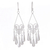 Sterling silver filigree chandelier earrings, 'Diamond Fountains' - Handmade Sterling Silver Filigree Chandelier Earrings thumbail