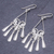 Sterling silver filigree chandelier earrings, 'Diamond Fountains' - Handmade Sterling Silver Filigree Chandelier Earrings (image 2b) thumbail