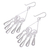 Sterling silver filigree chandelier earrings, 'Diamond Fountains' - Handmade Sterling Silver Filigree Chandelier Earrings (image 2c) thumbail