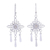 Sterling silver filigree chandelier earrings, 'Coiled Stars' - Star-Shaped Sterling Silver Filigree Dangle Earrings