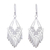Sterling silver filigree chandelier earrings, 'Diamond Swing' - Diamond-Shaped Sterling Silver Filigree Chandelier Earrings thumbail