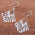 Sterling silver filigree chandelier earrings, 'Diamond Swing' - Diamond-Shaped Sterling Silver Filigree Chandelier Earrings