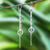 Garnet dangle earrings, 'Solar Love' - Garnet Dangle Earrings with Sterling Rings from Thailand