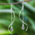 Smoky quartz dangle earrings, 'Solar Spin' - Smoky Quartz Dangle Earrings with Sterling Spirals