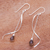 Smoky quartz dangle earrings, 'Solar Spin' - Smoky Quartz Dangle Earrings with Sterling Spirals