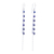 Pendientes colgantes de lapislázuli - Pendientes colgantes con cuentas de lapislázuli facetado de Tailandia