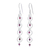 Garnet dangle earrings, 'Ringed Gems' - Garnet Dangle Earrings with Sterling Rings from Thailand