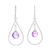 Amethyst dangle earrings, 'Violet Drops' - Drop-Shaped Faceted Amethyst Dangle Earrings from Thailand
