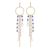 Gold plated multi-gemstone waterfall earrings, 'Luxurious Rain' - Gold Plated Multi-Gemstone Waterfall Earrings from Thailand (image 2a) thumbail