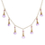 Gold plated amethyst and garnet waterfall necklace, 'Lavender Bliss' - Gold Plated Amethyst and Garnet Waterfall Necklace (image 2a) thumbail