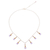 Gold plated amethyst and garnet waterfall necklace, 'Lavender Bliss' - Gold Plated Amethyst and Garnet Waterfall Necklace (image 2d) thumbail