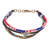 Cotton beaded strand bracelet, 'Lively Boho' - Lively Beaded Cotton Strand Bracelet from Thailand