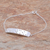 Sterling silver pendant bracelet, 'Braille Courage' - Courage-Themed Braille Sterling Silver Pendant Bracelet (image 2) thumbail