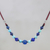 Lapis lazuli beaded necklace, 'Joyful Holiday' - Lapis Lazuli and Howlite Beaded Necklace with Karen Silver thumbail