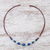 Lapis lazuli beaded necklace, 'Joyful Holiday' - Lapis Lazuli and Howlite Beaded Necklace with Karen Silver (image 2b) thumbail