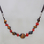 Tiger's eye and carnelian beaded necklace, 'Joyful Holiday' - Tiger's Eye and Carnelian Beaded Necklace with Karen Silver (image 2) thumbail