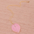 Gold accented natural flower pendant necklace, 'Bougainvillea Love in Pink' - Gold Accented Natural Flower Pendant Necklace in Pink (image 2d) thumbail