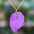 Gold accented natural flower pendant necklace, 'Bougainvillea Love in Purple' - Gold Accented Natural Flower Pendant Necklace in Purple thumbail