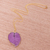 Gold accented natural flower pendant necklace, 'Bougainvillea Love in Purple' - Gold Accented Natural Flower Pendant Necklace in Purple (image 2d) thumbail