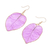 Gold accented natural flower dangle earrings, 'Bougainvillea Love in Purple' - Gold Accented Natural Flower Dangle Earrings in Purple (image 2c) thumbail