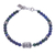 Azure-malachite beaded bracelet, 'Ocean Garden' - Azure-Malachite and Karen Silver Beaded Bracelet thumbail