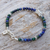 Azure-malachite beaded bracelet, 'Ocean Garden' - Azure-Malachite and Karen Silver Beaded Bracelet (image 2b) thumbail