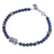 Azure-malachite beaded bracelet, 'Ocean Garden' - Azure-Malachite and Karen Silver Beaded Bracelet (image 2c) thumbail