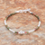 Unakite beaded bracelet, 'Karen Nature' - Unakite and Karen Silver Beaded Bracelet from Thailand (image 2) thumbail