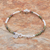 Unakite beaded bracelet, 'Karen Nature' - Unakite and Karen Silver Beaded Bracelet from Thailand (image 2c) thumbail
