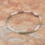 Unakite beaded bracelet, 'Karen Nature' - Unakite and Karen Silver Beaded Bracelet from Thailand
