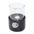 Wood and pewter tealight holder, 'Elegant Lotus' - Lotus Motif Wood and Pewter Tealight Holder (image 2c) thumbail