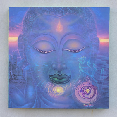 'Intuition' - Signed Original Acrylic on Canvas Buddha Painting
