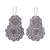 Silver dangle earrings, 'Flower Passion' - Floral Karen Silver Dangle Earrings Crafted in Thailand