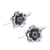 Silver drop earrings, 'Hill Tribe Roses' - Rose Theme Thai Karen Hill Tribe Silver Drop Earrings (image 2c) thumbail