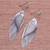 Silver dangle earrings, 'Karen Fish' - Thai Karen Hill Tribe Silver Fish Earrings (image 2b) thumbail