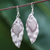 Silver dangle earrings, 'Hill Tribe Koi' - Thai Karen Hill Tribe Silver Koi Fish Dangle Earrings