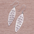 Silver dangle earrings, 'Karen Spring' - Handcrafted Karen Silver Dangle Earrings from Thailand