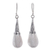 Silver dangle earrings, 'Fish Stamp' - Fish Pattern Karen Silver Dangle Earrings from Thailand