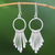 Silver waterfall earrings, 'Karen Cascade' - Handmade Karen Silver Waterfall Earrings from Thailand
