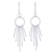 Silver waterfall earrings, 'Bright Cascade' - Karen Silver Waterfall Earrings with Rings from Thailand